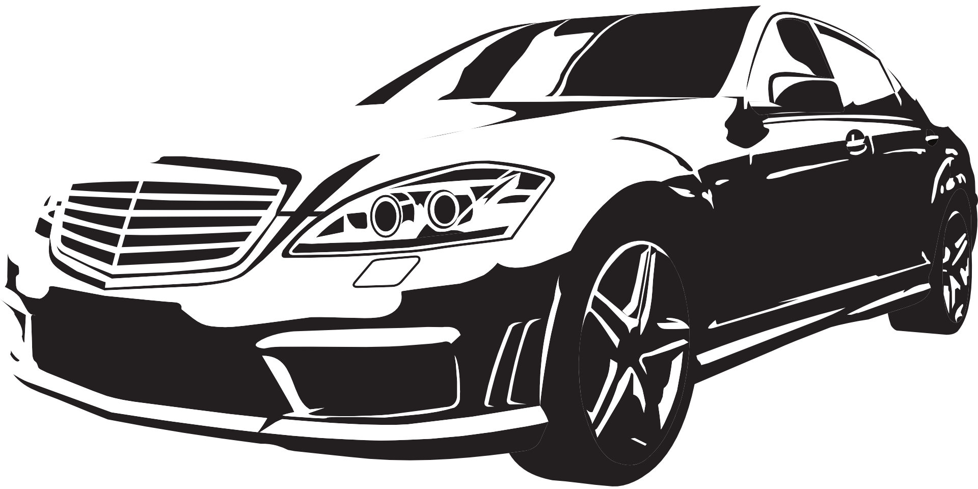 Grafik eines Mercedes