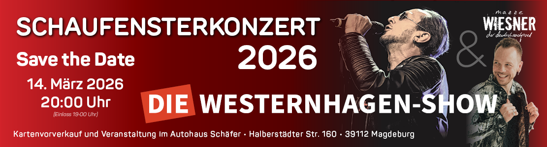 Banner für das Schaufensterkonzert 2026